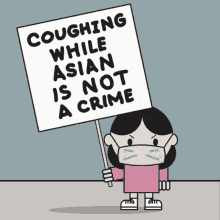 Coughing While Asian Not A Crime GIF - Coughing While Asian Not A Crime Protest GIFs