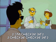 Simpsons The Simpsons GIF - Simpsons The Simpsons Checking In GIFs