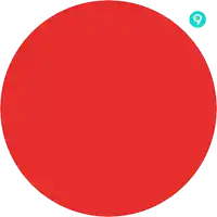 a red circle with a white number 9 inside