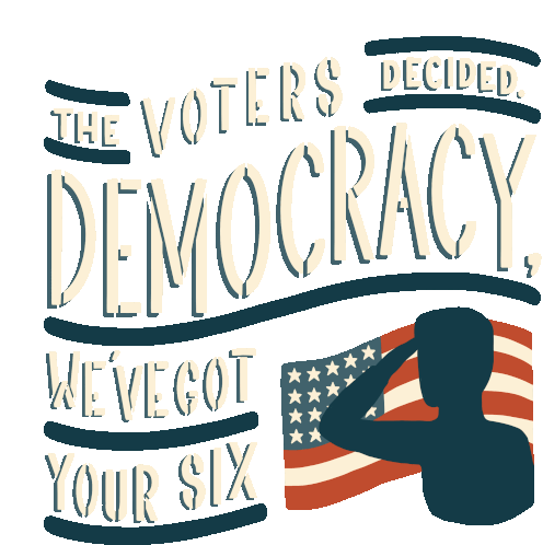 The Voters Decided Democracy Sticker - The Voters Decided Democracy Weve Got Your Six Stickers