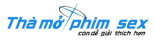 a blue and white logo for a website that says thả mo phim sex