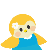 a sticker of a girl with a flower in her hair that says hey yyy