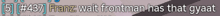 a blurred image of the words franz wait frontman has that gyaat