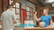 High Five Great Canadian Pottery Throw Down GIF - High Five Great Canadian Pottery Throw Down Gimme Five GIFs