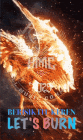 a poster that says let 's burn in blue