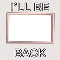 a cartoon of a dolphin with the words i 'll be back