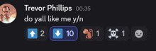 a screenshot of trevor phillips do yall like me y/n