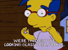Rabbit Hole Through The Looking Glass GIF - Rabbit Hole Through The Looking Glass The Simpsons GIFs