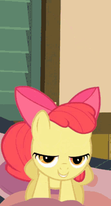 mlp apple bloom jumping excited