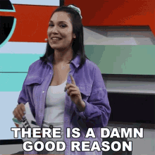 There Is A Damn Good Reason Stefanie Langer GIF - There Is A Damn Good Reason Stefanie Langer Nitro Nights GIFs
