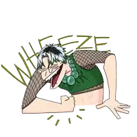 a cartoon drawing of a person with the word ' freeze ' written above them