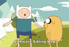 Awkward Sibling Hug GIF - Openarmsemoji GIFs