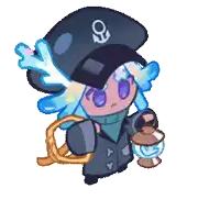 a cartoon character with an anchor on his hat