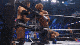 a wrestling ring with the word dynamite on the bottom