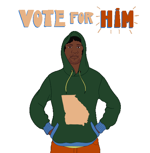 Vote For Him Black Man Sticker