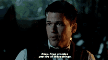a woman is saying okay i can promise you two of these things