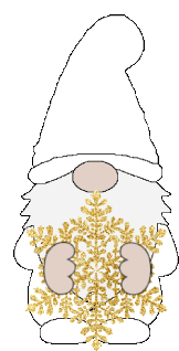 Gnome Winter Sticker - Gnome Winter Snowflakes Stickers