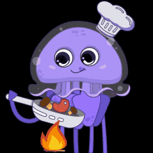 Jellyfish Cooking GIF - Jellyfish Cooking Saute GIFs