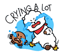 bt21 crying a lot tears flowing cry me a river shooky