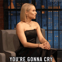 Youre Gonna Cry Kristen Bell GIF - Youre Gonna Cry Kristen Bell Late Night With Seth Meyers GIFs