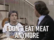 I Dont Eat Meat Anymore Vegetarian GIF - I Dont Eat Meat Anymore Vegetarian Julia Louis Dreyfus GIFs