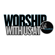 the logo for worship with us at the life church