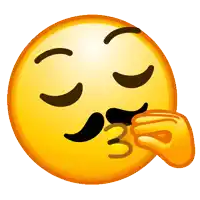 a smiley face with a mustache covering his mouth