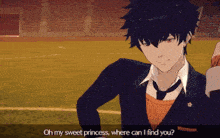 a boy in a suit and tie says oh my sweet princess where can i find you in a video game