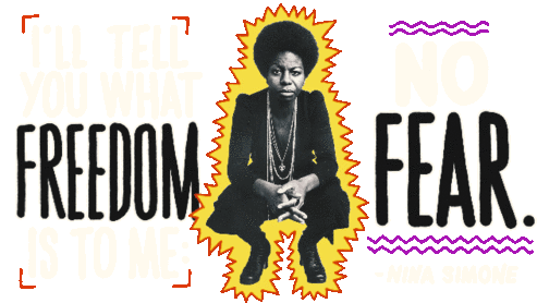Nina Simone Ill Tell You What Freedom Is To Me Sticker - Nina Simone Ill Tell You What Freedom Is To Me Freedom Stickers