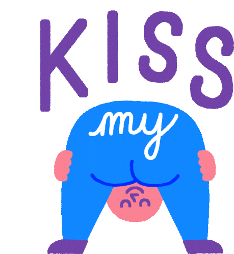 Kiss My Ass Kma Sticker - Kiss My Ass Kma Mocking Stickers