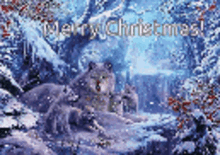 Merr Christmas Wolf GIF - Merr Christmas Wolf Snow GIFs