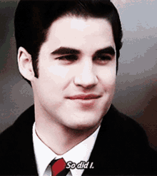 Glee Blaine Anderson GIF - Glee Blaine Anderson So Did I GIFs