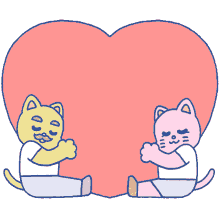 nene and coco cat dog in love love