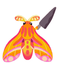 knife threat back off scare butterfly