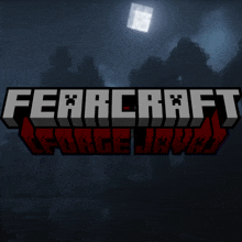 the logo for fearcraft forge java is shown