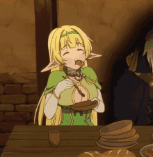 maou anime elf eating how not to summon a demon lord