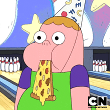 Comiendo Pizza Clarence GIF - Comiendo Pizza Clarence Queso Derretido GIFs