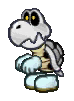 a pixel art drawing of a turtle with a skeleton head and legs .