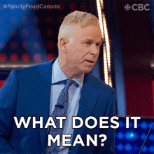 What Does It Mean Gerry Dee GIF - What Does It Mean Gerry Dee Family Feud Canada GIFs