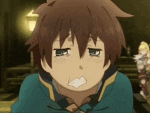 a close up of a person making a funny face in a video game .