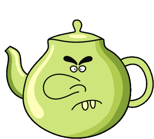 Tea Tea Pot Sticker - Tea Tea Pot Grumpy Stickers
