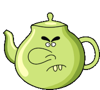 Tea Tea Pot Sticker - Tea Tea Pot Grumpy Stickers