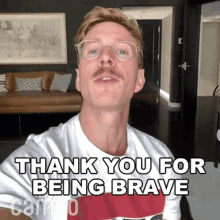 Thank You For Being Brave Tyler Oakley GIF - Thank You For Being Brave Tyler Oakley Cameo GIFs