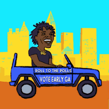 Roll To The Polls Vote Early GIF - Roll To The Polls Vote Early Vote Early Ga GIFs