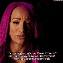 sasha banks eddie guerrero he was truly my idol i still look up to him this day wwe