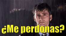 Me Perdonas Doctor Who Triste Bajo La Lluvia Traje GIF - Dr Who Forgive Me Under The Rain GIFs