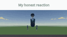 a picture of a man in a mask with the words " my honest reaction " on the bottom