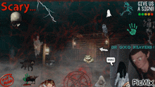 a collage of images with the words scary on the top