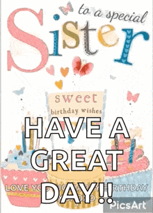 Happy Birthday Sister GIF