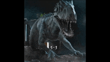 a picture of a dinosaur with the number 5 written on it